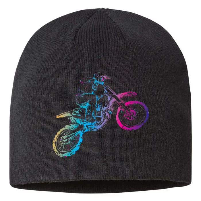 Dirt Bike Riding Motocross Lover Motorcycle Rider 8 1/2in Sustainable Knit Beanie