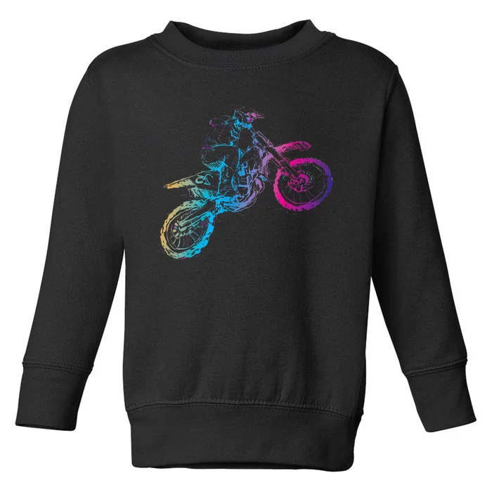 Dirt Bike Riding Motocross Lover Motorcycle Rider Toddler Sweatshirt