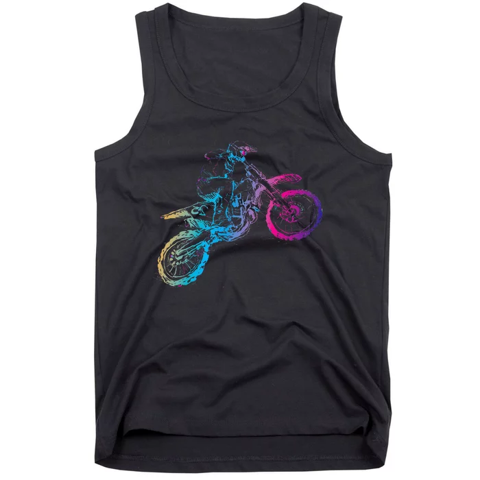 Dirt Bike Riding Motocross Lover Motorcycle Rider Tank Top