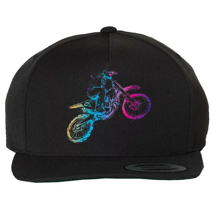 Dirt Bike Riding Motocross Lover Motorcycle Rider Wool Snapback Cap