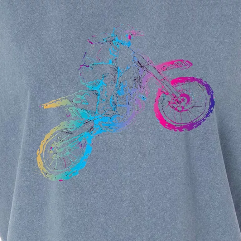 Dirt Bike Riding Motocross Lover Motorcycle Rider Garment-Dyed Women's Muscle Tee