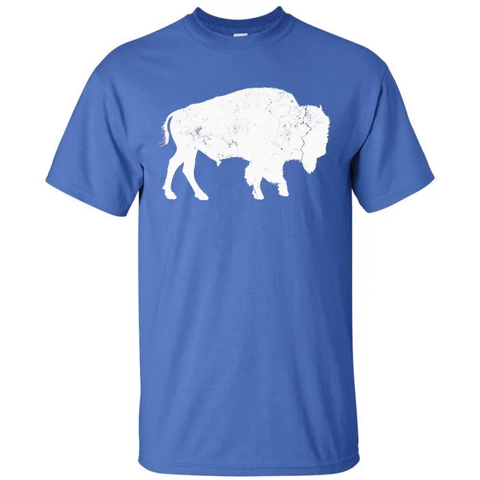 Distressed Buffalo Retro Bison Animal Lover Tall T-Shirt