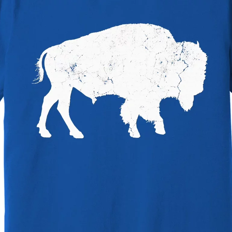 Distressed Buffalo Retro Bison Animal Lover Premium T-Shirt