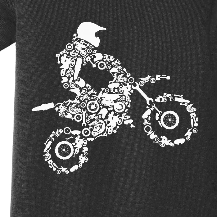 Dirt Bike Rider Motocross Enduro Dirt Biking Gift Baby Bodysuit