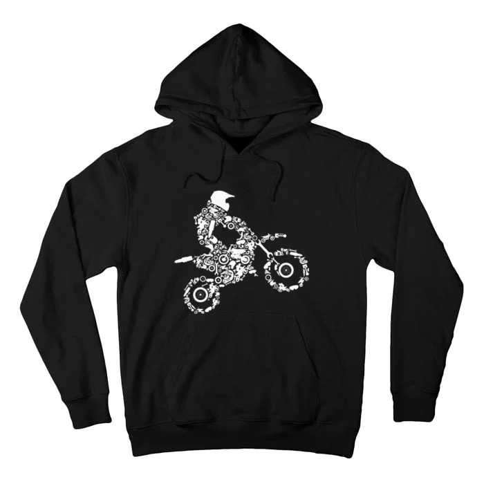 Dirt Bike Rider Motocross Enduro Dirt Biking Gift Tall Hoodie