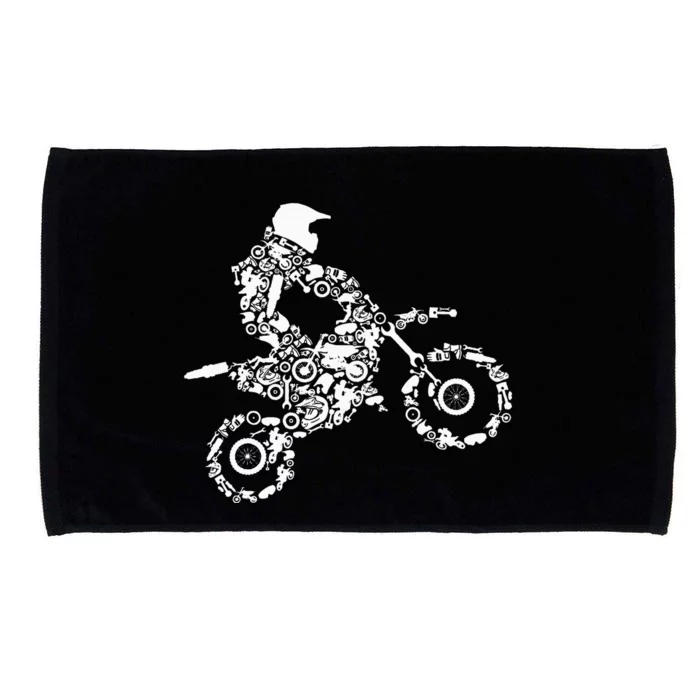 Dirt Bike Rider Motocross Enduro Dirt Biking Gift Microfiber Hand Towel