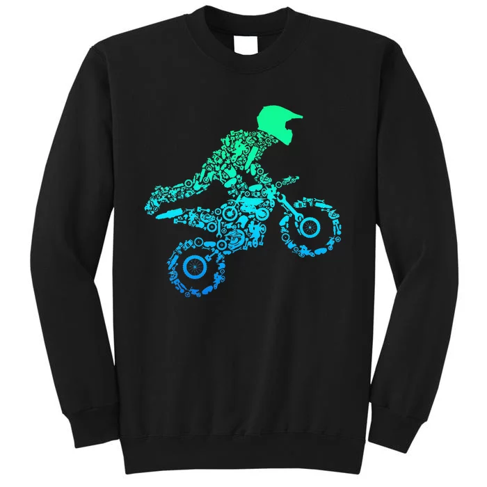 Dirt Bike Rider Motocross Enduro Dirt Biking Gifts Tall Sweatshirt