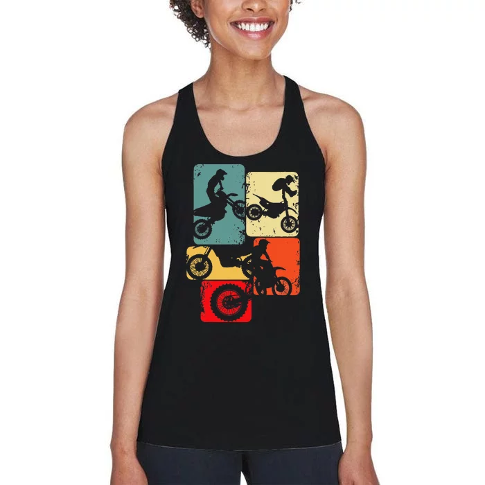 Dirt Bike Rider Motocross Enduro Dirt Biking Women's Racerback Tank