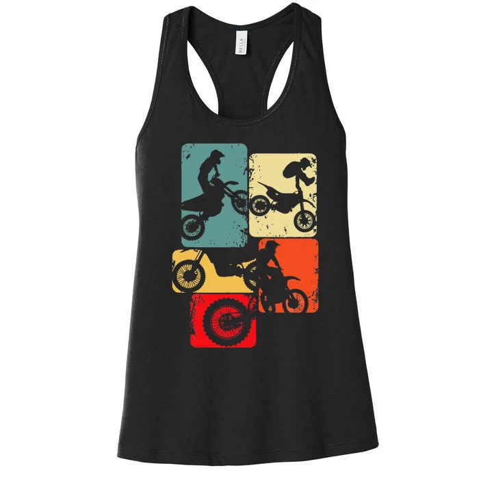 Dirt Bike Rider Motocross Enduro Dirt Biking Women's Racerback Tank