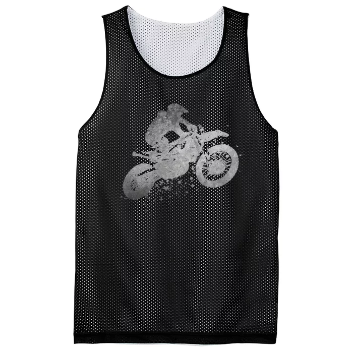 Dirt Bike Rider Racing Extreme Sports Vintage Teen Boy Mesh Reversible Basketball Jersey Tank