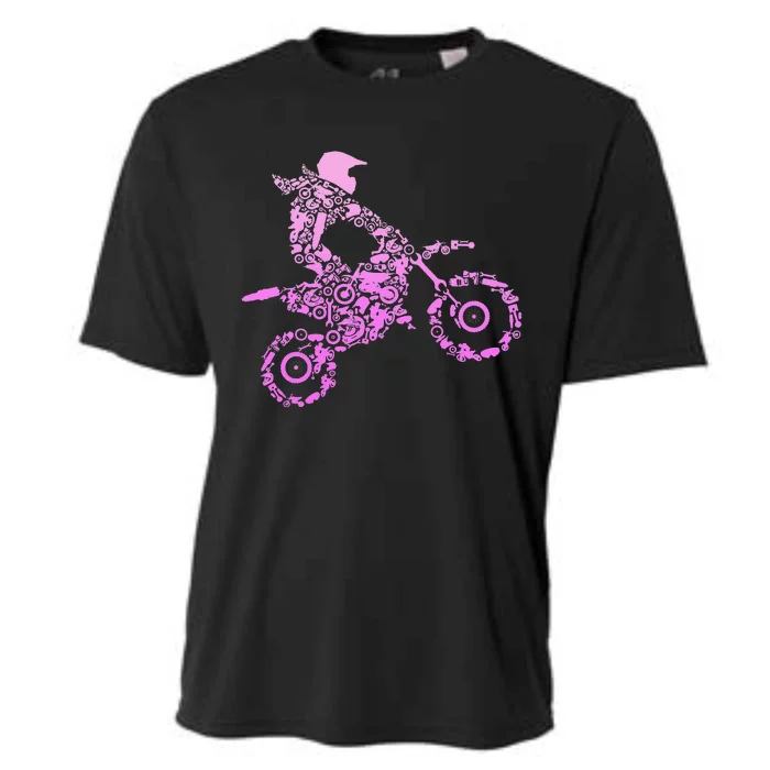 Dirt Bike Rider Motocross Enduro Dirt Biking Cooling Performance Crew T-Shirt