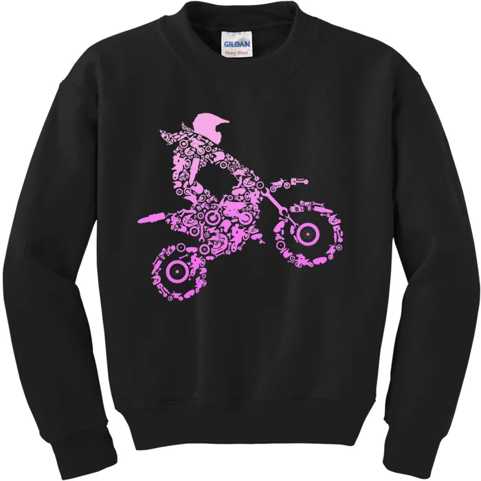 Dirt Bike Rider Motocross Enduro Dirt Biking Kids Sweatshirt