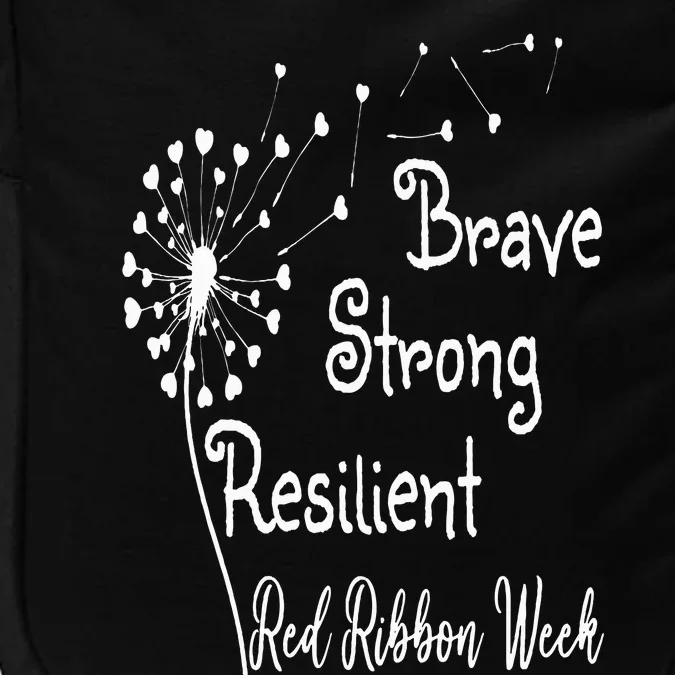 Dandelion Brave Strong Resilient Red Ribbon Week Impact Tech Backpack