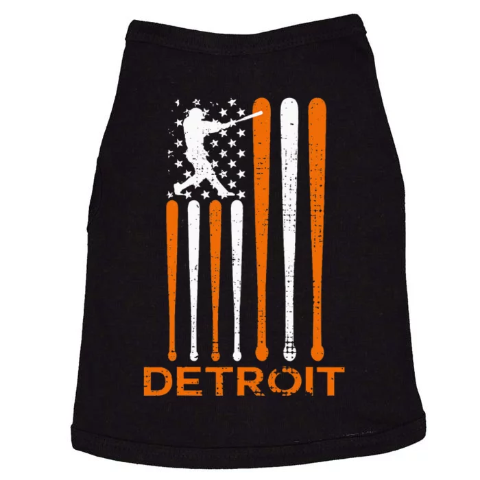 Detroit Baseball Soul American Us Flag Doggie Tank