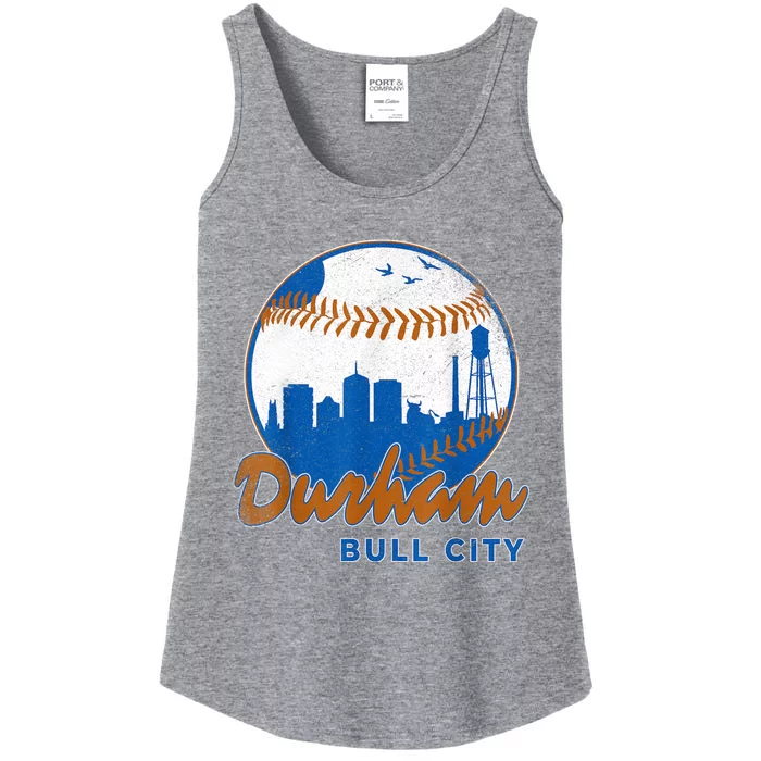 Durham Baseball Skyline Classic Bull City North Carolina Ladies Essential Tank