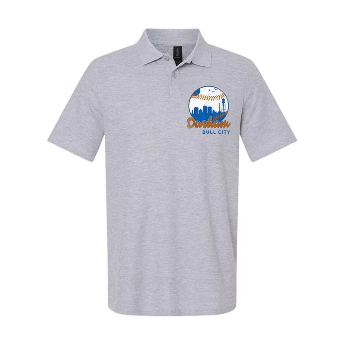 Durham Baseball Skyline Classic Bull City North Carolina Softstyle Adult Sport Polo