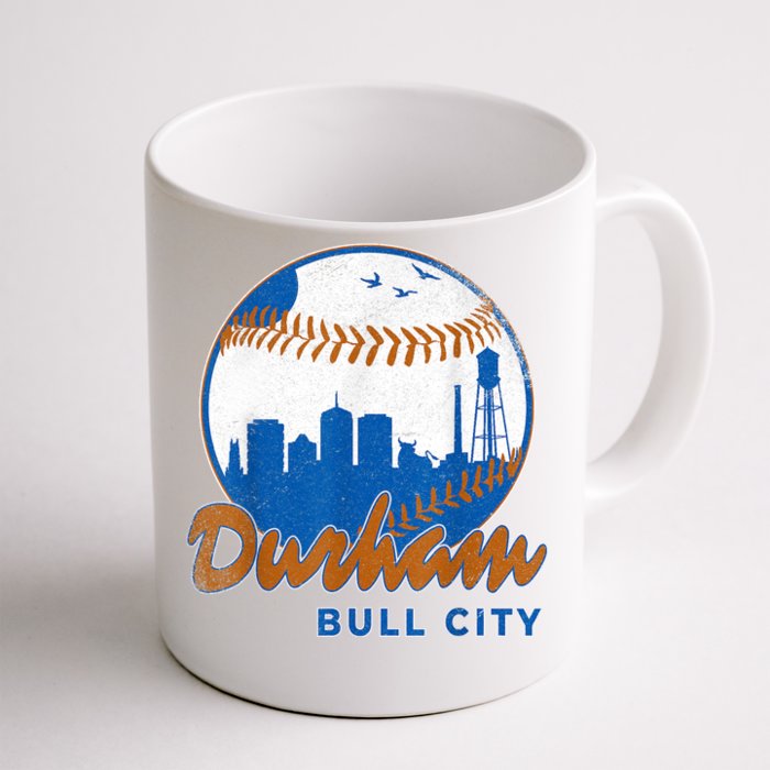 Durham Baseball Skyline Classic Bull City North Carolina Front & Back Coffee Mug