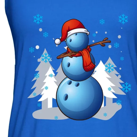 Dabbing Bowling Snow Christmas Funny Dab Ball Cool Gift Ladies Essential Flowy Tank