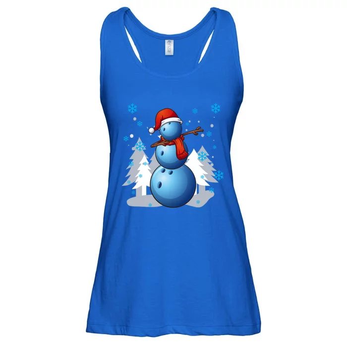 Dabbing Bowling Snow Christmas Funny Dab Ball Cool Gift Ladies Essential Flowy Tank