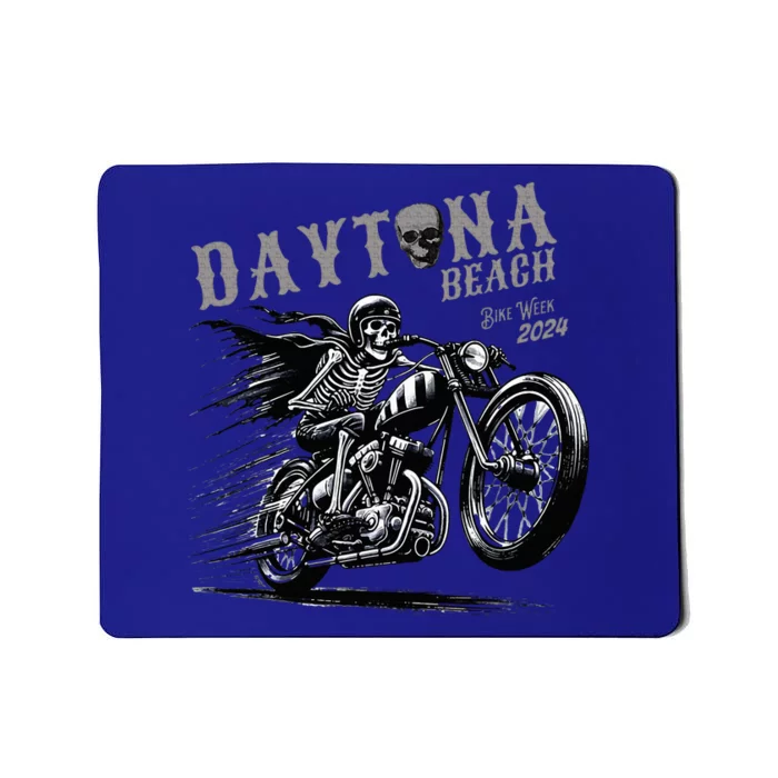 Daytona Beach Skeleton Rider Motorcycle Bike Week Mousepad