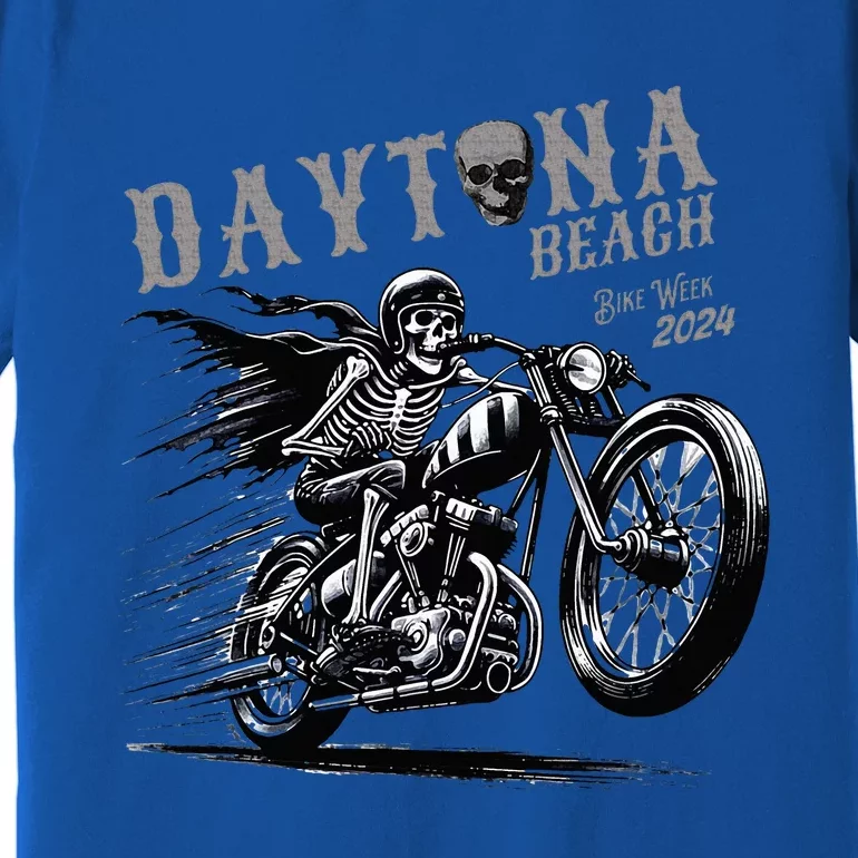 Daytona Beach Skeleton Rider Motorcycle Bike Week Premium T-Shirt