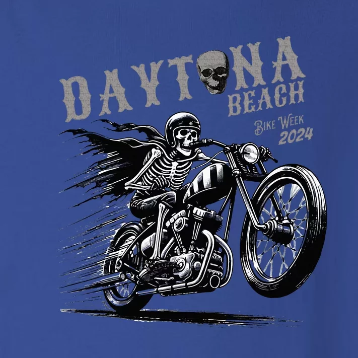 Daytona Beach Skeleton Rider Motorcycle Bike Week Toddler Long Sleeve Shirt