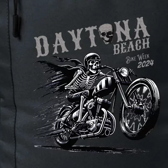 Daytona Beach Skeleton Rider Motorcycle Bike Week Daily Commute Backpack