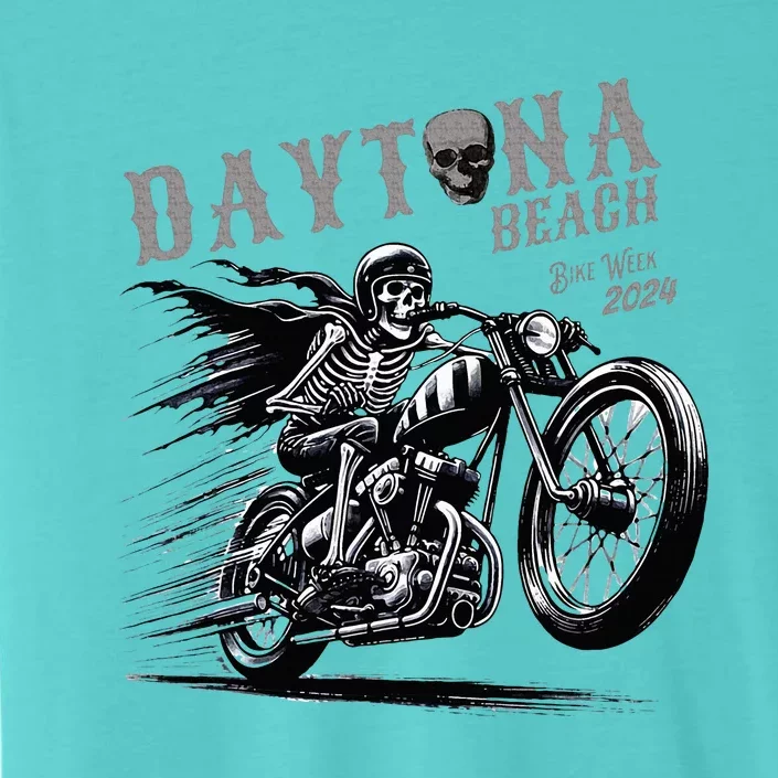 Daytona Beach Skeleton Rider Motorcycle Bike Week ChromaSoft Performance T-Shirt