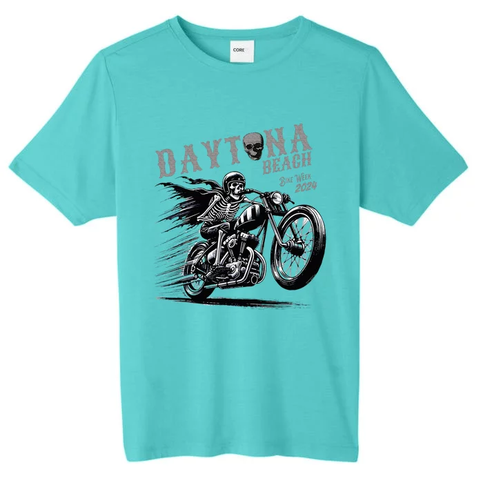 Daytona Beach Skeleton Rider Motorcycle Bike Week ChromaSoft Performance T-Shirt