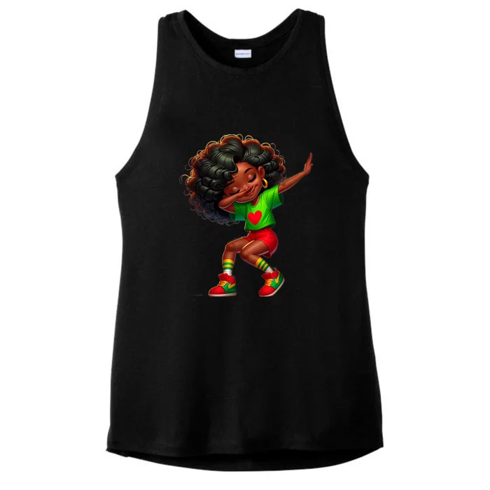 Dabbing Brown Skin Princes Junenth 1865 Great Gift Ladies Tri-Blend Wicking Tank