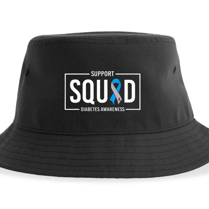 Diabetes Blue Support Squad Diabetes Awareness Sustainable Bucket Hat