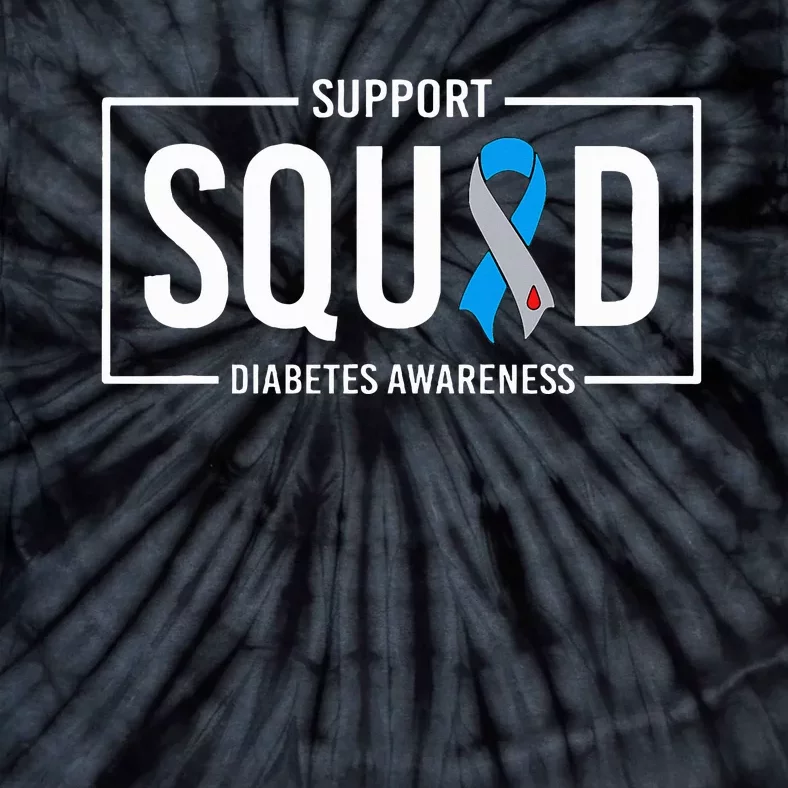 Diabetes Blue Support Squad Diabetes Awareness Tie-Dye T-Shirt