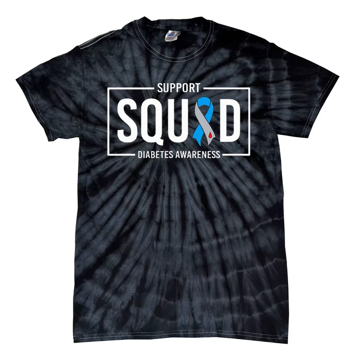 Diabetes Blue Support Squad Diabetes Awareness Tie-Dye T-Shirt