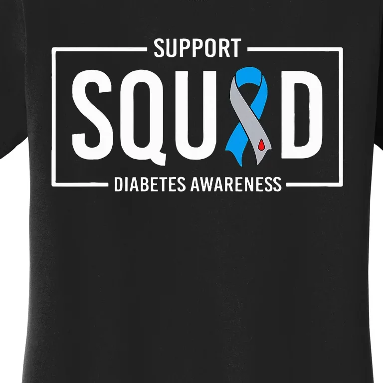 Diabetes Blue Support Squad Diabetes Awareness Women's T-Shirt