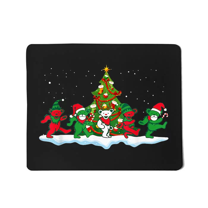 Dancing Bears Santa Elf Bear Xmas Gift Christmas Mousepad