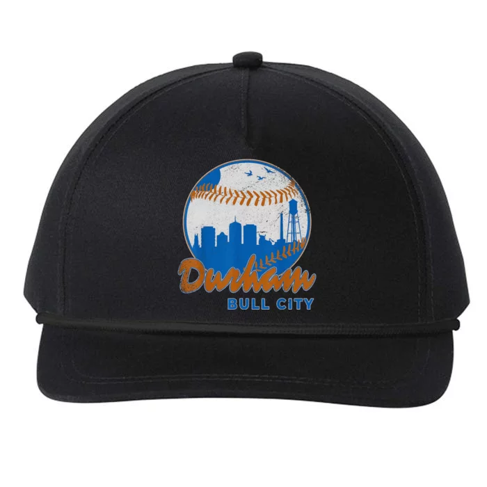 Durham Baseball Skyline Classic Bull City North Carolina Snapback Five-Panel Rope Hat