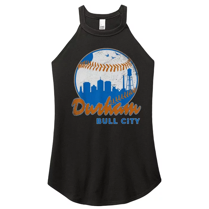 Durham Baseball Skyline Classic Bull City North Carolina Women’s Perfect Tri Rocker Tank