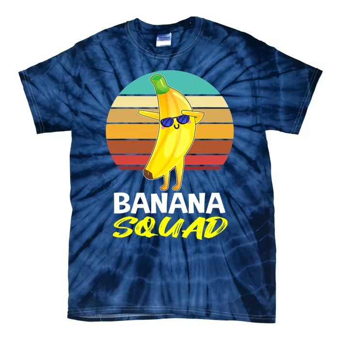 Dancing Banana Squad Funny Retro Vintage Tie-Dye T-Shirt