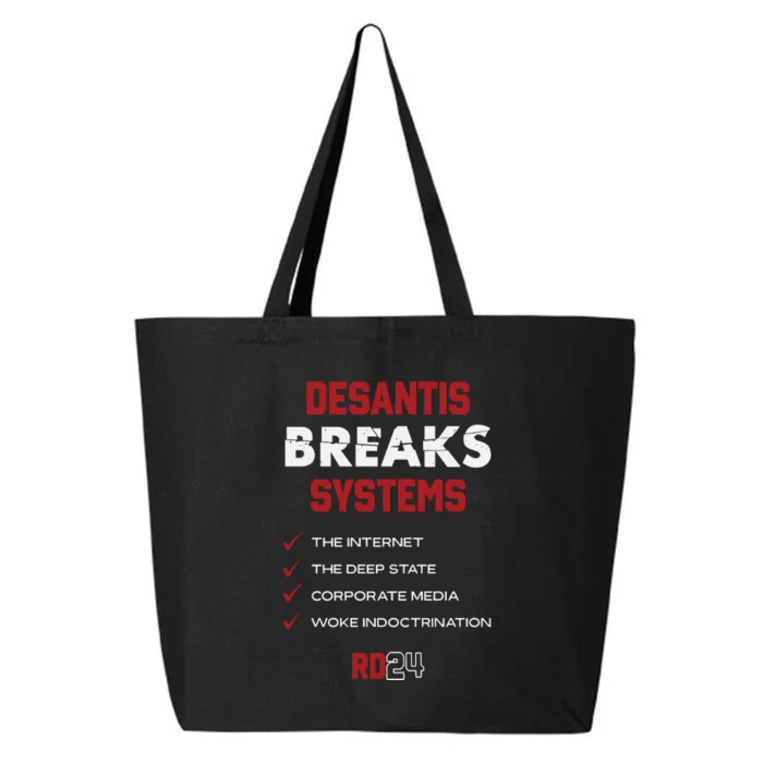 Desantis Breaks Systems The Internet The Deep State Corporate Media Woke 25L Jumbo Tote