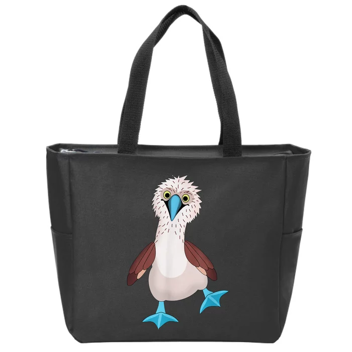 Dancing Booby Sea Bird Footed Blue Feet Drawing Zip Tote Bag