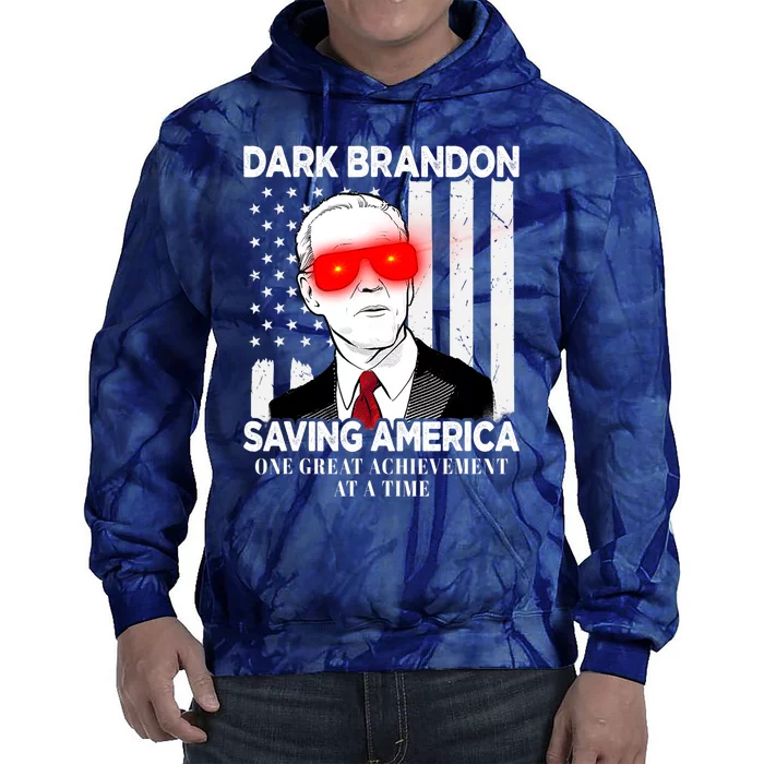 Dark Brandon Saving America Funny Biden Design Tie Dye Hoodie