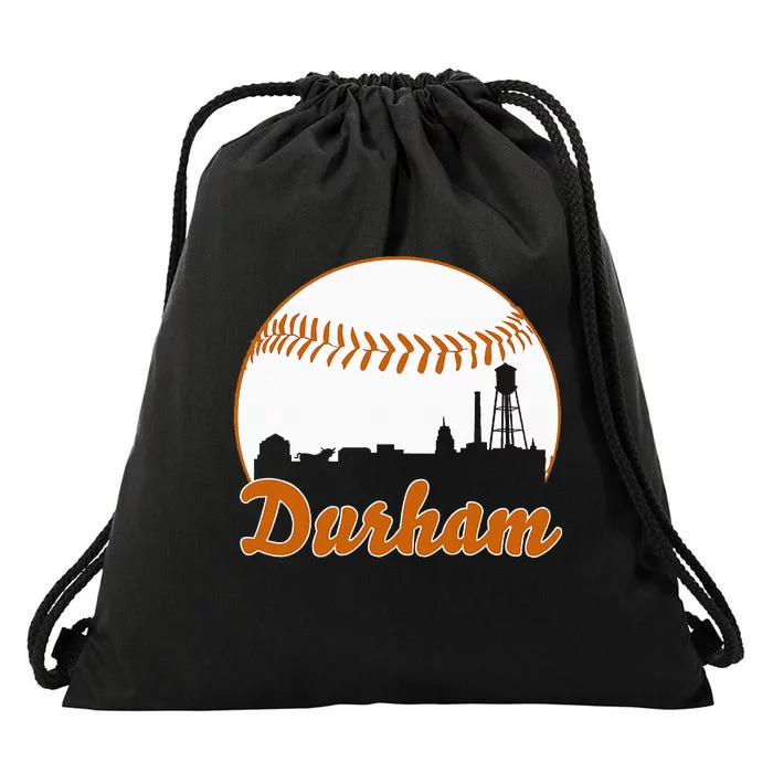 Durham Baseball Skyline North Carolina Drawstring Bag