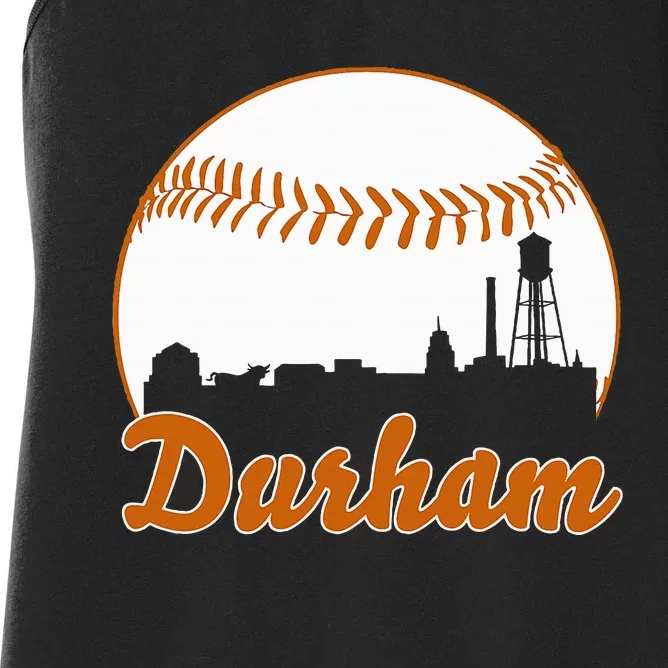 Durham Baseball Skyline North Carolina Women's Racerback Tank