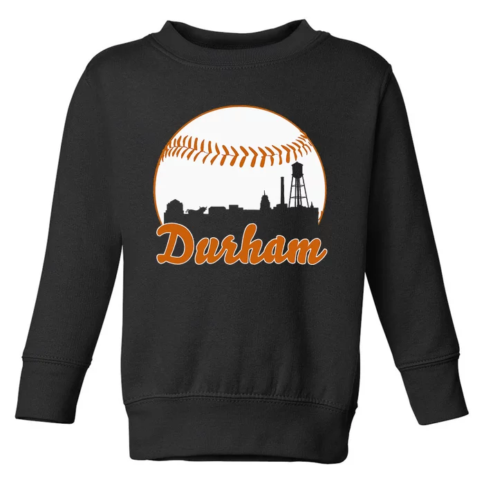 Durham Baseball Skyline North Carolina Toddler Sweatshirt