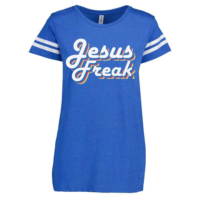 Devotional Bible Scripture Jesus Freak Christian Enza Ladies Jersey Football T-Shirt