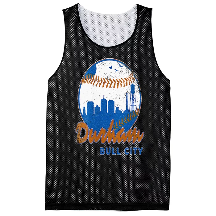 Durham Baseball Skyline Classic Bull City North Carolina Mesh Reversible Basketball Jersey Tank