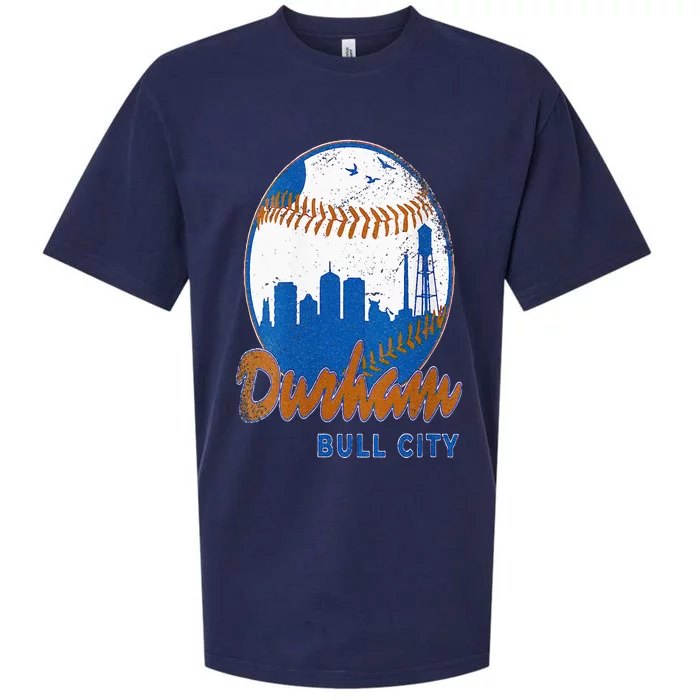 Durham Baseball Skyline Classic Bull City North Carolina Sueded Cloud Jersey T-Shirt