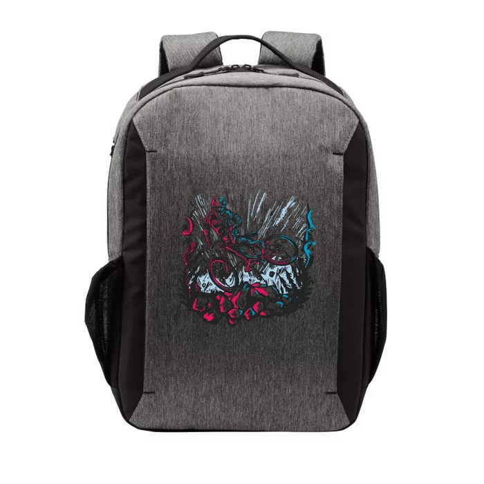 Downhill Biker Stunt Vector Backpack