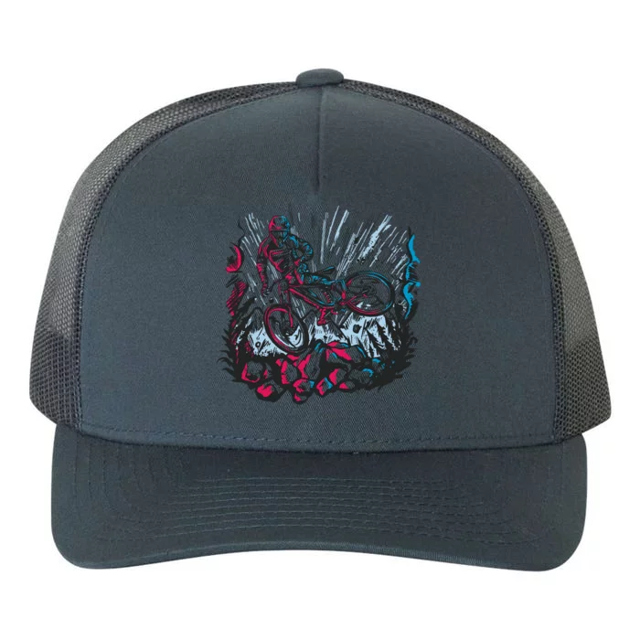 Downhill Biker Stunt Yupoong Adult 5-Panel Trucker Hat