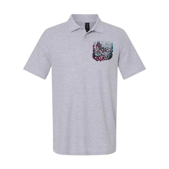 Downhill Biker Stunt Softstyle Adult Sport Polo